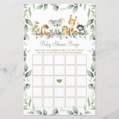 Australian Animals Greenerity Baby Shower Bingo Ga (Vorderseite)