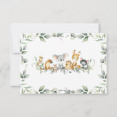 Australian Animals Greenery New Baby Foto Birth Ankündigung (Rückseite)