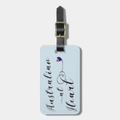 Australian At Heart Luggage Tag Template, Aus Gepäckanhänger (Vorderseite vertikal)