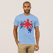Australian. Australian flag & Australian map. T-Shirt (Vorne ganz)