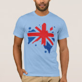 Australian. Australian flag & Australian map. T-Shirt (Vorderseite)