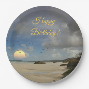 Australian Beach Happy Birthday Pappteller