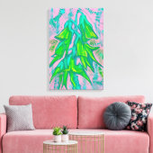 Australian Bird Blume, Tropical Floral Malerei Leinwanddruck (Insitu (Wohnzimmer))