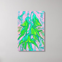 Australian Bird Blume, Tropical Floral Malerei Leinwanddruck