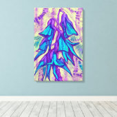 Australian Bird Blume, tropisches Türkis Leinwanddruck (Insitu (Holzboden))