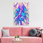 Australian Bird Blume, tropisches Türkis Leinwanddruck (Insitu (Wohnzimmer))