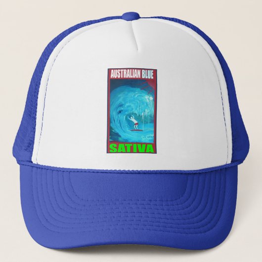 AUSTRALIAN BLAUE SATIVA TRUCKERKAPPE (Vorderseite)