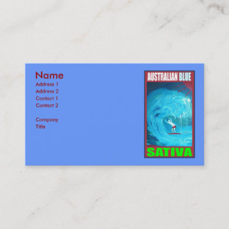 AUSTRALIAN BLAUE SATIVA VISITENKARTE