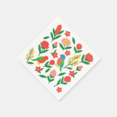 Australian Blooms & Birds Paper Napkin Serviette (Ecke)