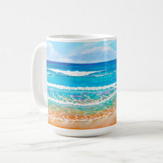 Australian Blue Beach Painting Summer Kaffeetasse