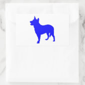 Australian Blue Heeler Rechteckiger Aufkleber (Tasche)