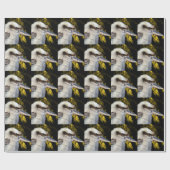 Australian Blue Winged Kookaburra, Geschenkpapier (Flach)