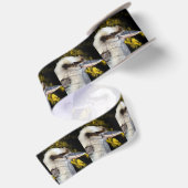 Australian Blue Winged Kookaburra, Satinband (Rückseite)
