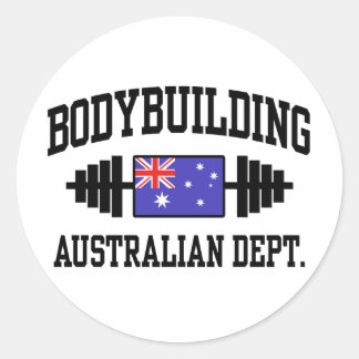 Australian Bodybuilder Runder Aufkleber