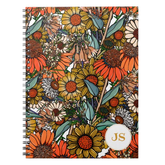 Australian Bush Wildblume Garden Notizblock (Vorderseite)