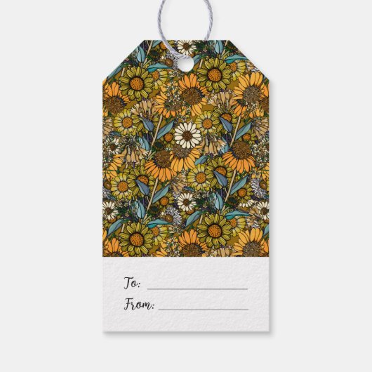 Australian Bush Wildblume Summer Garden Geschenkanhänger (Rückseite)