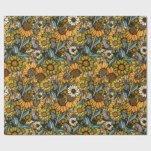 Australian Bush Wildblume Summer Garden Geschenkpapier (Flach)