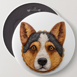 Australian Cattle Dog 3D Inspiriert Button