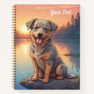 Australian Cattle Dog am See Notizblock
