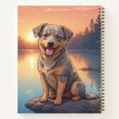 Australian Cattle Dog am See Notizblock (Rückseite)
