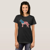 Australian Cattle Dog Blue Heeler 4. Juli Amer T-Shirt (Vorne ganz)