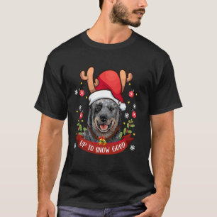 Australian Cattle Dog Blue Heeler Rentier Weihnach T-Shirt
