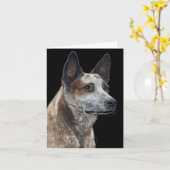 Australian Cattle Dog Card - "Jack" Karte (Gelbe Blume)