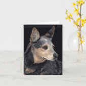 Australian Cattle Dog Card - "Quigley" Karte (Gelbe Blume)