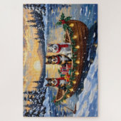 Australian Cattle Dog Christmas Boat Holiday Puzzle (Vertikal)
