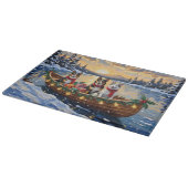 Australian Cattle Dog Christmas Boat Holiday Schneidebrett (Ecke)