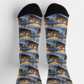 Australian Cattle Dog Christmas Boat Holiday Socken (Oben)