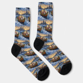 Australian Cattle Dog Christmas Boat Holiday Socken (Rechts)