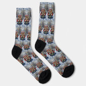 Australian Cattle Dog Christmas Red Truck Holiday Socken (Rechts)
