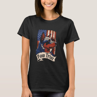 Australian Cattle Dog Flag Us Rasse - Pet Pawtriot T-Shirt