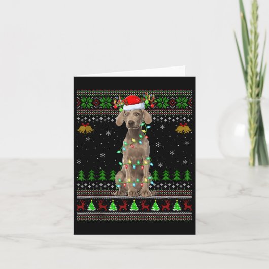 Australian Cattle Dog hässliche Weihnachtspullover Karte (Vorderseite)