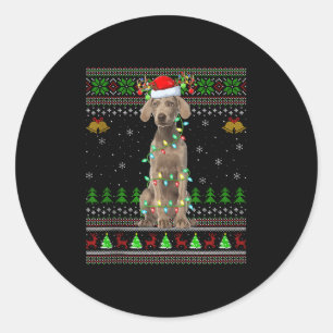 Australian Cattle Dog hässliche Weihnachtspullover Runder Aufkleber