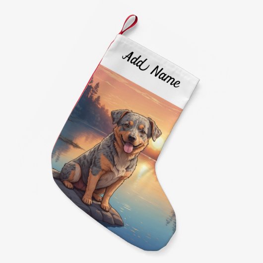 Australian Cattle Dog Kleiner Weihnachtsstrumpf (Vorderansicht (hängend))