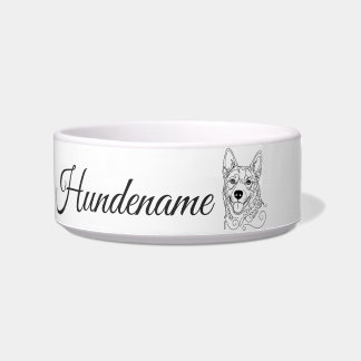 Australian Cattle Dog Line Art personalized bowl Napf