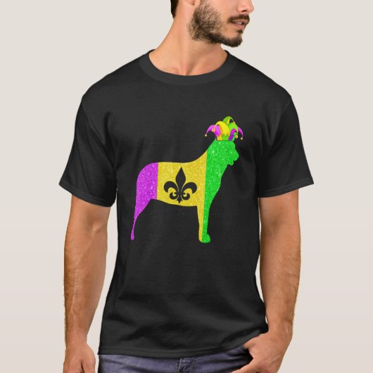 Australian Cattle Dog Lover Mardi Gras Carnival Pa T-Shirt (Vorderseite)