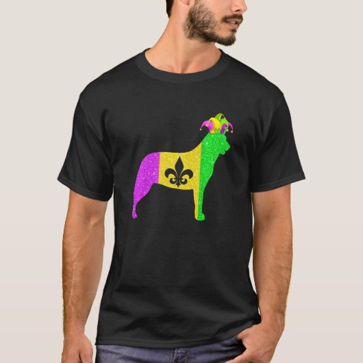 Australian Cattle Dog Lover Mardi Gras Carnival Pa T-Shirt (Vorderseite)