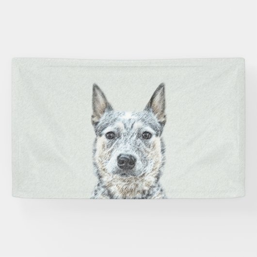 Australian Cattle Dog Painting - Niedliche Origina Banner (Horizontal)
