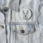 Australian Cattle Dog Painting - Niedliche Origina Button (Beispiel)