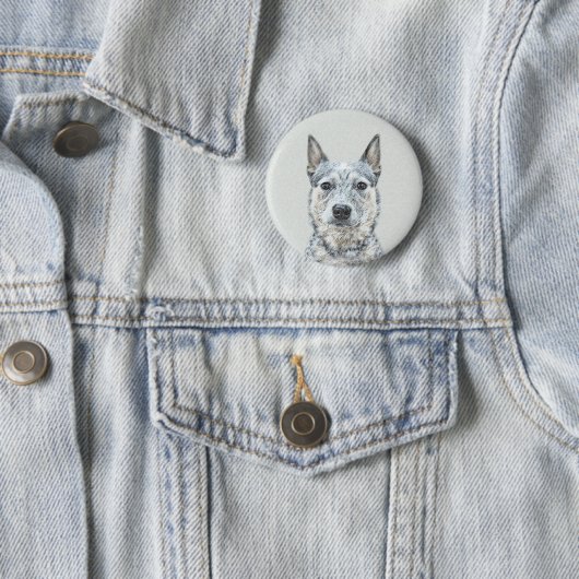 Australian Cattle Dog Painting - Niedliche Origina Button (Beispiel)