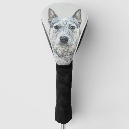 Australian Cattle Dog Painting - Niedliche Origina Golf Headcover (Vorderseite)