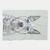 Australian Cattle Dog Painting - Niedliche Origina Handtuch (Horizontal)
