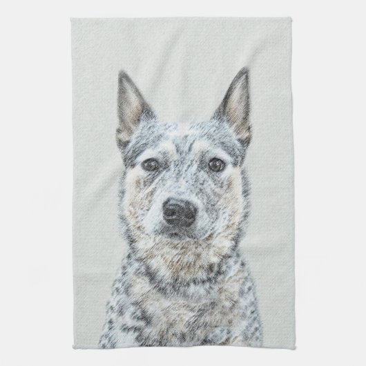 Australian Cattle Dog Painting - Niedliche Origina Handtuch (Vertikal)