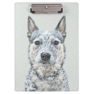 Australian Cattle Dog Painting - Niedliche Origina Klemmbrett