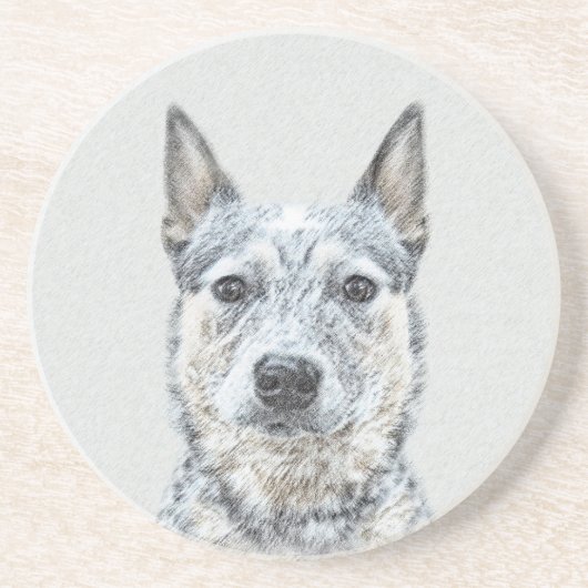 Australian Cattle Dog Painting - Niedliche Origina Untersetzer (Vorne)