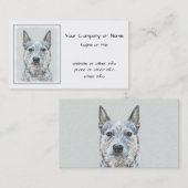 Australian Cattle Dog Painting - Niedliche Origina Visitenkarte (Vorne/Hinten)