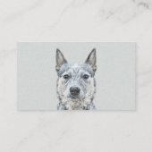 Australian Cattle Dog Painting - Niedliche Origina Visitenkarte (Rückseite)